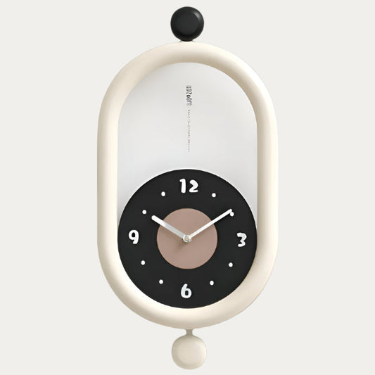 3D Long Pendulum Clock for Living Room SEPHIRA White