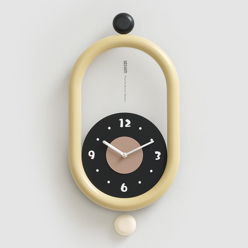 3D Long Pendulum Clock for Living Room SEPHIRA Yellow