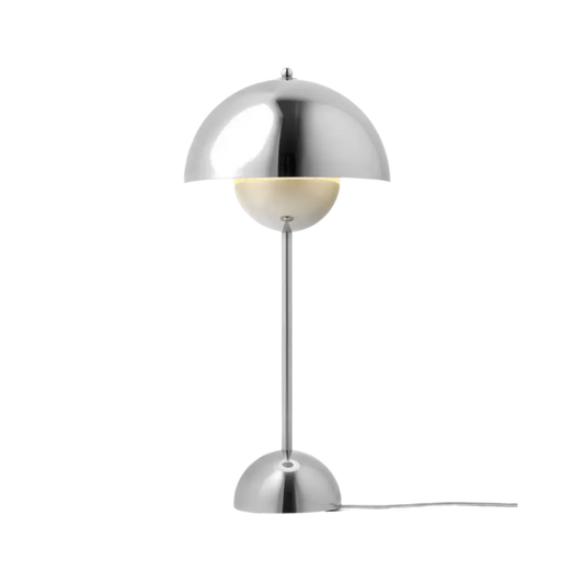 AIZAKA Chrome Mushroom LED Table Lamp – Modern Chrome Design SEPHIRA Silver