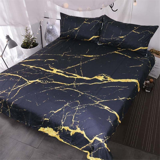 Black Marble Duvet Cover Set SEPHIRA Twin