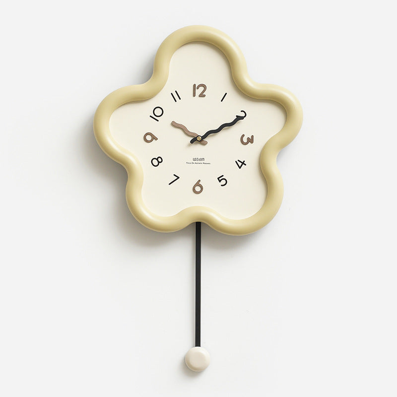 Eco-Friendly Silent Pendulum Wall Clock SEPHIRA Yellow