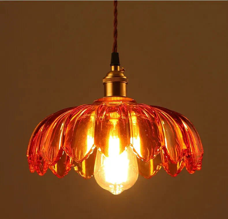 Flower Luxe Pendant Light SEPHIRA Amber