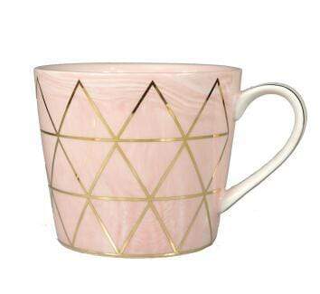 Gold Triangle Mug SEPHIRA Pink Love