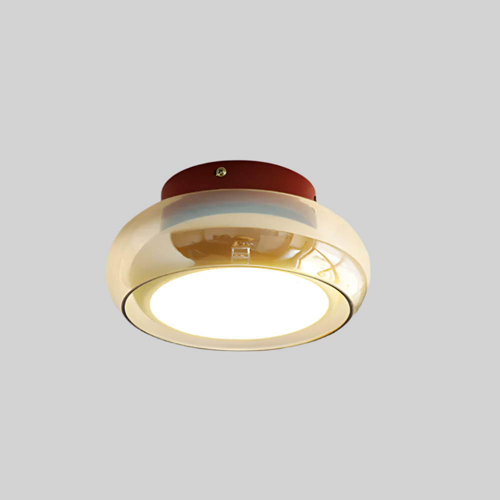 Vintage Small Acrylic LED Ceiling Light SEPHIRA Brown