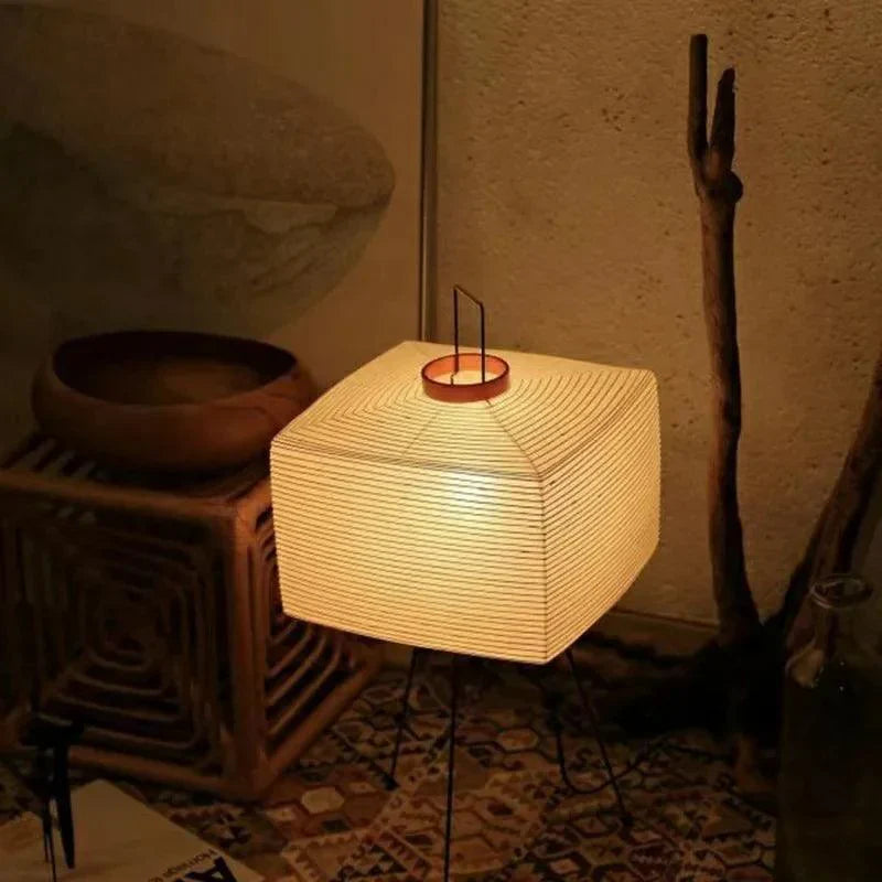 Wabi-Sabi Rice Paper Japandi Floor Lamp SEPHIRA